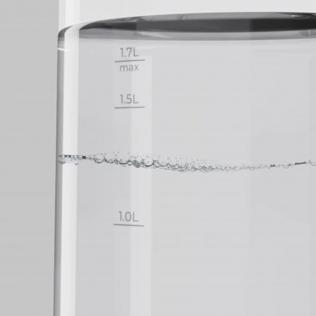Електрическа кана за вода AENO AEK0005, 2200W, 1.7 л, 40-100°C, 360° основа, STRIX, LED дисплей, Филтър, Бял