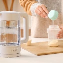 Електрическа кана за вода AENO AEK0005, 2200W, 1.7 л, 40-100°C, 360° основа, STRIX, LED дисплей, Филтър, Бял