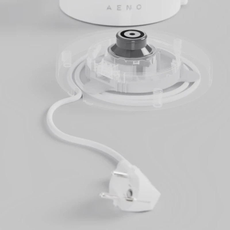 Електрическа кана за вода AENO AEK0005, 2200W, 1.7 л, 40-100°C, 360° основа, STRIX, LED дисплей, Филтър, Бял