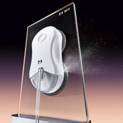 Робот за миене на прозорци HUTT DDC55 Pro, 5400 Pa, 150 м2, AI сензори, Интелигентен алгоритъм, Бял