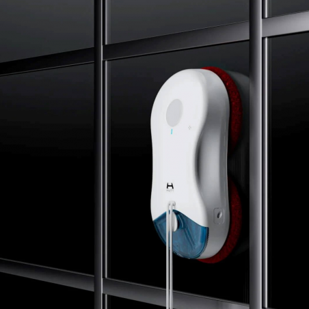 Робот за миене на прозорци HUTT DDC55 Pro, 5400 Pa, 150 м2, AI сензори, Интелигентен алгоритъм, Бял