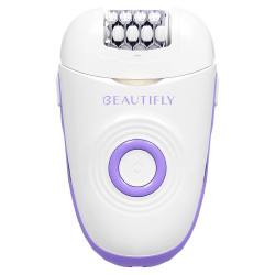 Депилатор 3в1 Beautifly Compact Silk Epil, 60 мин, 2 скорости, Мокро/сухо, USB-C, Бял/лилав