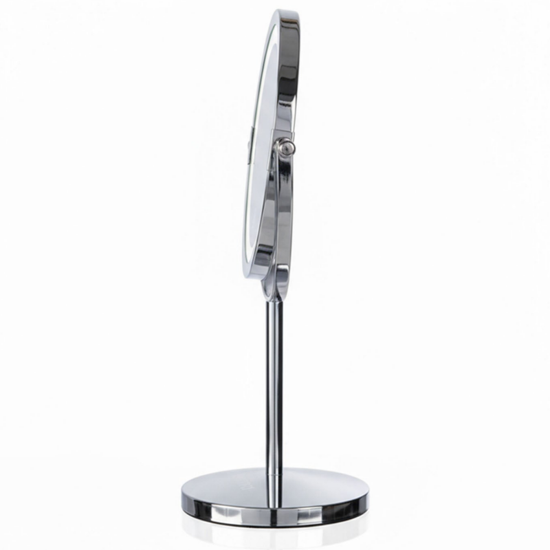 Козметично огледало Beautifly Looking Glass Light, 14.5 см, 10х увеличение, USB-C, LED, 360° регулиране, Сребрист