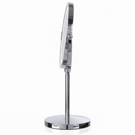 Козметично огледало Beautifly Looking Glass Light, 14.5 см, 10х увеличение, USB-C, LED, 360° регулиране, Сребрист