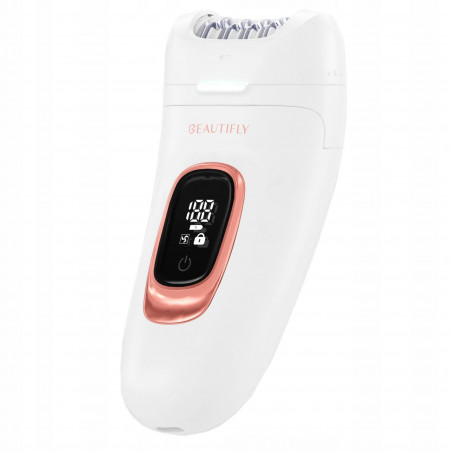 Депилатор 3в1 MultiSmooth Epil, 60 мин, 2 скорости, Мокро/сухо, LCD дисплей, USB-C/A, Бял/златист
