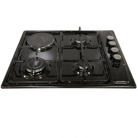 Плот за вграждане Kumtel LX-412BF, 1000W, 4.8 kW, 3 газови + 1 ел. зона, Система за безопасност, Черен