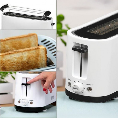 Тостер за хляб First Austria FA-5368-4, 900W, Размразяване, 38 см, Бял