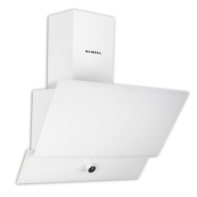 Aбсорбатор Kumtel DA6-830-A0А, 650 m3/h, 60 см, 3 скорости, Механично управление, Стъклен панел, LED осветление, Бял