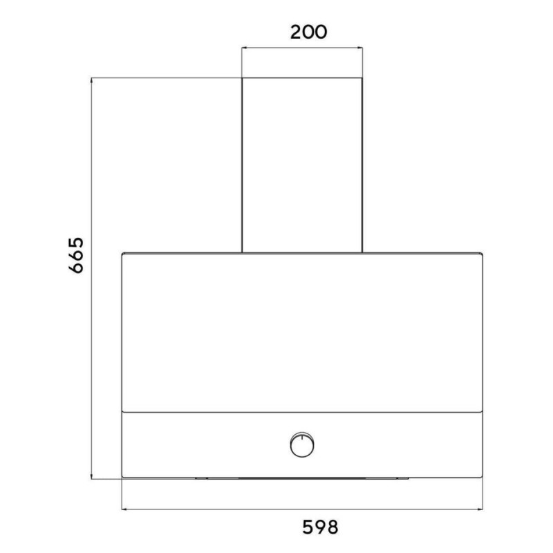 Aбсорбатор Kumtel DA6-830-A0А, 650 m3/h, 60 см, 3 скорости, Механично управление, Стъклен панел, LED осветление, Бял