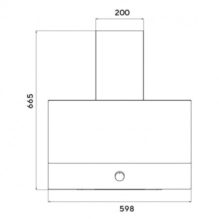 Aбсорбатор Kumtel DA6-830-A0А, 650 m3/h, 60 см, 3 скорости, Механично управление, Стъклен панел, LED осветление, Бял