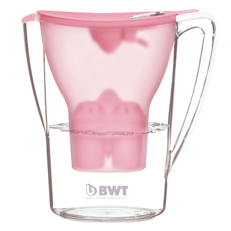 Кана за филтриране на вода Nitec BWT В706 PENGUIN, 2.7 л, Обогатяване с магнезий, Електронен индикатор, Розов