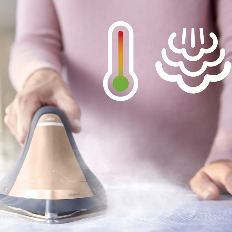 Парогенератор Philips PerfectCare 9000 PSG9050/20, 3100W, 1.8 л, 9 bar, 190 г/мин, 750 г парен удар, AI + камера, SteamGlide Elite, Черен