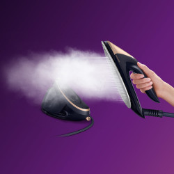 Парогенератор Philips PerfectCare 9000 PSG9050/20, 3100W, 1.8 л, 9 bar, 190 г/мин, 750 г парен удар, AI + камера, SteamGlide Elite, Черен