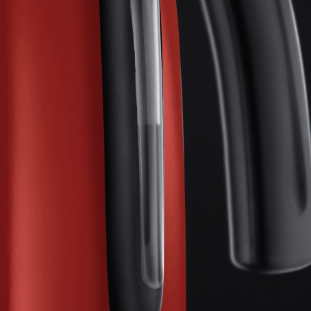 Електрическа кана Russell Hobbs Colours Plus Flame Red 20412-70, 2400W, 1.7 л, Бързо завиране, Скрит нагревател, 360° основа, Индикатор, Червен