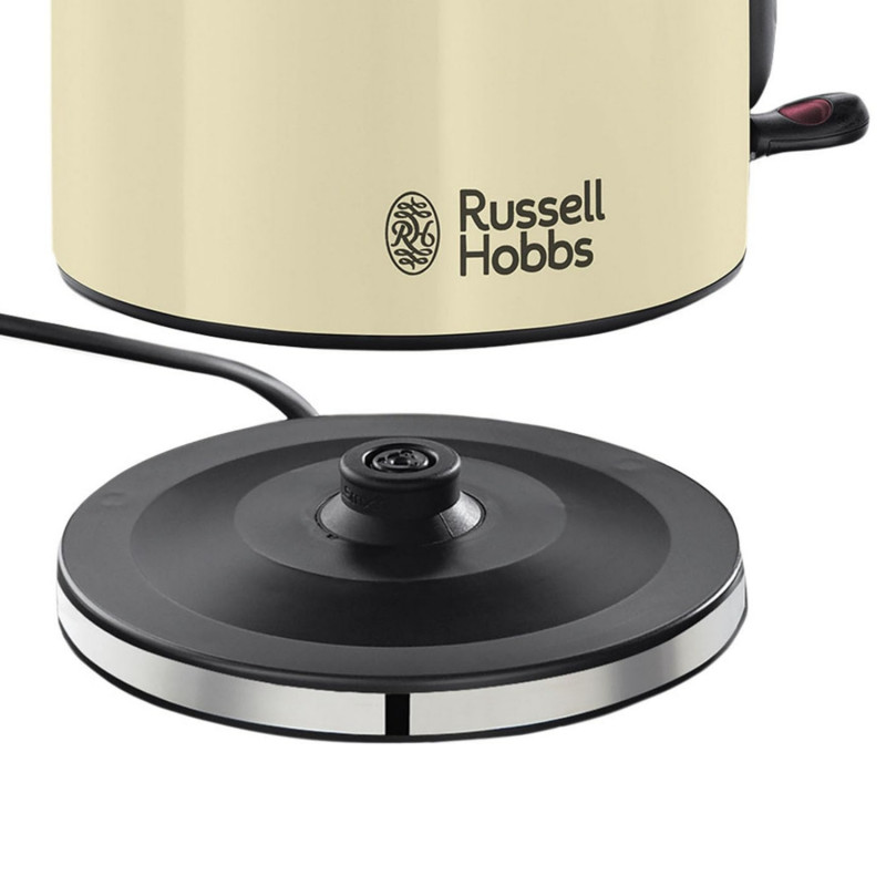 Електрическа кана Russell Hobbs Colours Plus Classic Cream 20415‑70, 2400W, 1.7 л, Бързо завиране, Скрит нагревател, 360° основа, Индикатор, Кремав