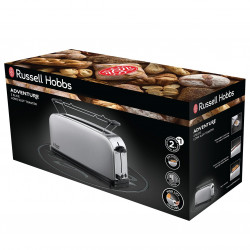 Тостер Russell Hobbs Adventure Oxford 21396-56, 1200W, 2 филии, 1 отвор, 6 нива на изпичане, Тава за трохи, Инокс