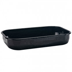 Тава за печене Oliver Voltz OV51222JS37, 37x25x7 см, Правоъгълна, Eмайл, Черен