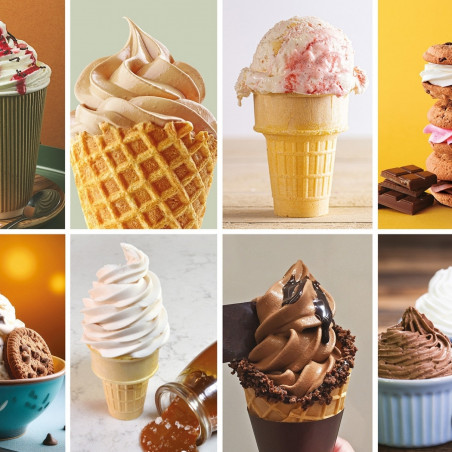 Машина за сладолед 13-в-1 Ninja CREAMi Scoop & Swirl™ NC701EUSTGD, 800W, 13 програми, 3-степенен лост за фунийки, CreamiFit, Creamify, 2 купички 473 мл, Персонализация, Кремав/златист