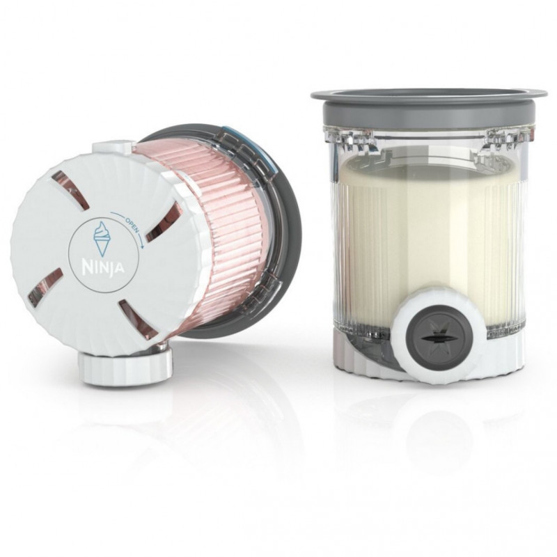 Машина за сладолед 13-в-1 Ninja CREAMi Scoop & Swirl™ NC701EUSTGD, 800W, 13 програми, 3-степенен лост за фунийки, CreamiFit, Creamify, 2 купички 473 мл, Персонализация, Кремав/златист