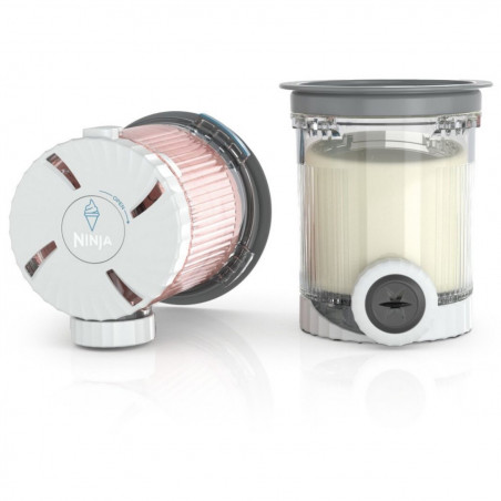 Машина за сладолед 13-в-1 Ninja CREAMi Scoop & Swirl™ NC701EUSTGD, 800W, 13 програми, 3-степенен лост за фунийки, CreamiFit, Creamify, 2 купички 473 мл, Персонализация, Кремав/златист