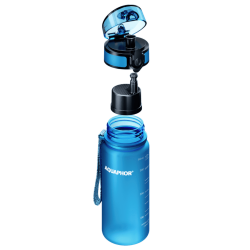 Филтрираща бутилка за вода Aquaphor City 160026, 350 мл, Тритан, Активен въглен, Aqualen, Заключващ се капак, Син