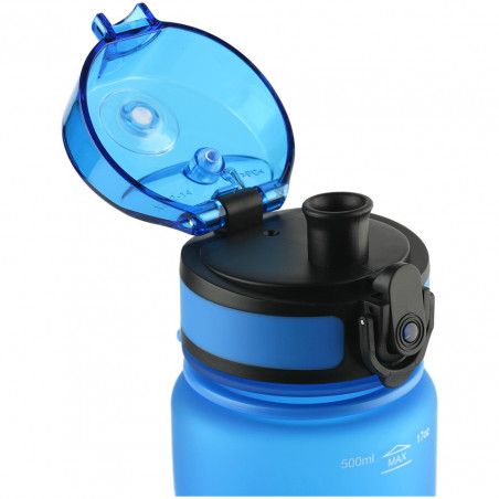 Филтрираща бутилка за вода Aquaphor City 160010, 500 мл, Тритан, Активен въглен, Aqualen, Заключващ се капак, Син