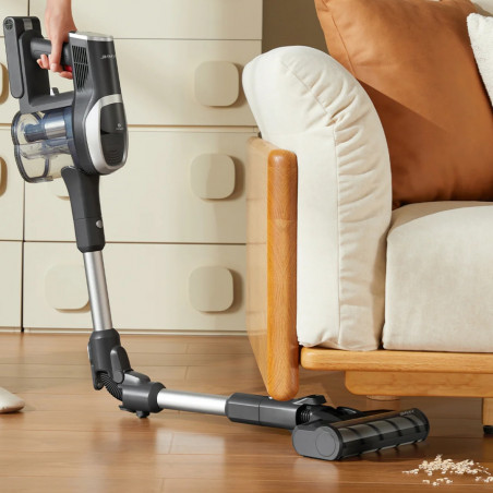 Вертикална прахосмукачка 2в1 Jimmy JV9 Pro Aqua, 500W, 21 kPa, 65 мин, 500 мл, 4 режима, Dual-Cyclonic, LED, Мокро/сухо, Сив/черен