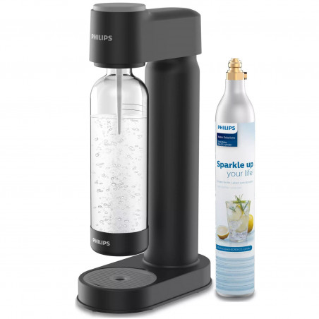 Машина за сода Philips GoZero ADD4901BK/10, 1 л, Регулиране на газировката, Предпазен клапан, Ръчна, Черен