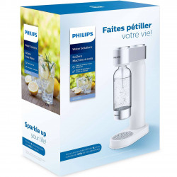 Машина за сода Philips GoZero ADD4902WH/10, 1 л, Регулиране на газировката, Предпазен клапан, Стоманен корпус, Ръчна, Бял мат