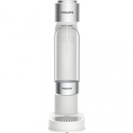 Машина за сода Philips GoZero ADD4902WH/10, 1 л, Регулиране на газировката, Предпазен клапан, Стоманен корпус, Ръчна, Бял мат