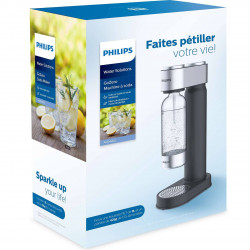 Машина за сода Philips GoZero ADD4902BK/10, 1 л, Регулиране на газировката, Предпазен клапан, Стоманен корпус, Ръчна, Черен