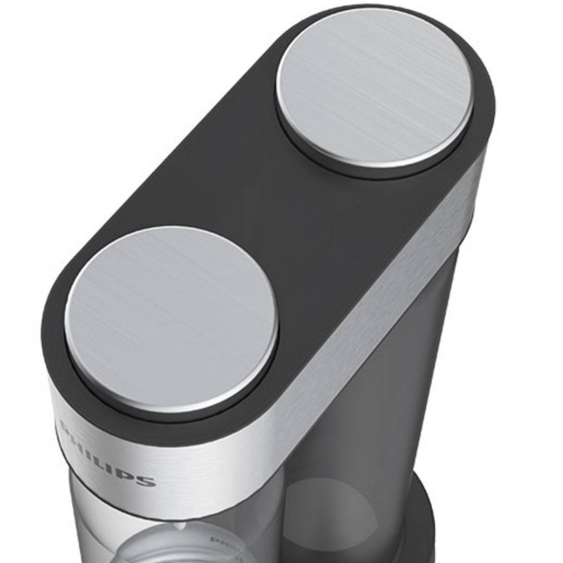 Машина за сода Philips GoZero ADD4902BK/10, 1 л, Регулиране на газировката, Предпазен клапан, Стоманен корпус, Ръчна, Черен