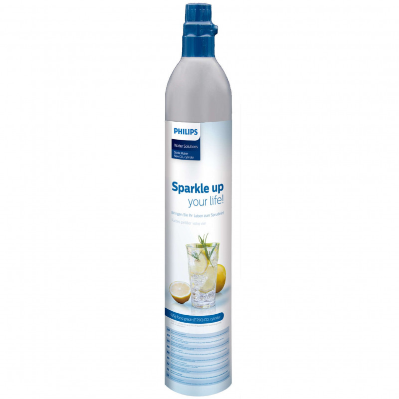 Цилиндър CO2 за ръчна машина за сода Philips ADD913/10, 1 бр, До 60 л вода, Сив