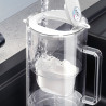 Кана за филтриране на вода Aquaphor Glass 120021, 2.5 л, Стъкло, Брояч, Филтър с магнезий, Бял