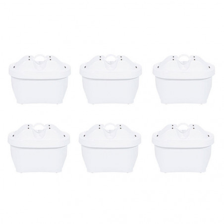 Комплект 6 бр филтри за вода Aquaphor MAXFOR+ Mg 220008, 200 л, Бял