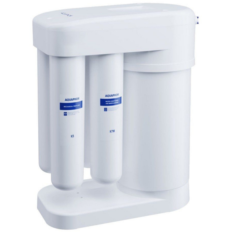 Филтрираща система за вграждане с обратна осмоза Aquaphor DWM-101S Morion 320003, 6.5 bar, 2 л/мин, Минерализация, Бял