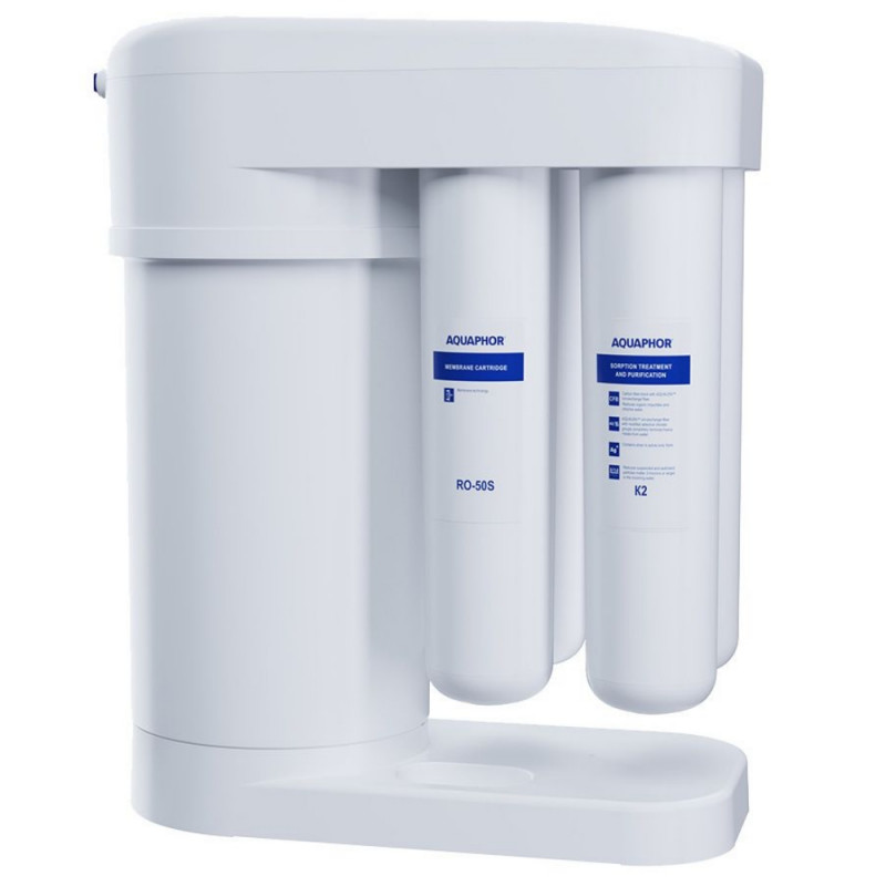 Филтрираща система за вграждане с обратна осмоза Aquaphor DWM-101S Morion 320003, 6.5 bar, 2 л/мин, Минерализация, Бял