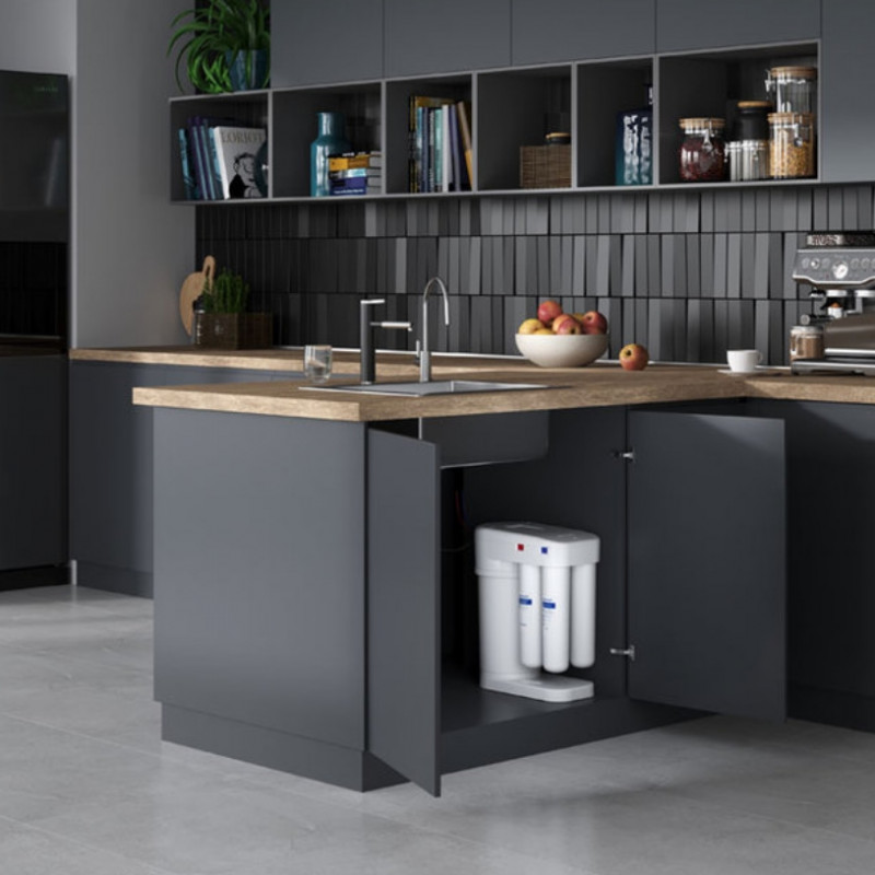 Филтрираща система за вграждане с обратна осмоза Aquaphor DWM-101S Morion 320003, 6.5 bar, 2 л/мин, Минерализация, Бял