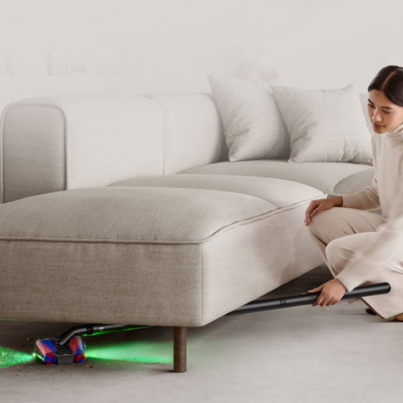 Вертикална прахосмукачка Dyson PencilVac Fluffycones 492689-01, 55 AW, 30 мин, 80 мл, 140000 Hyperdymium™, Ултратънък дизайн, LED осветление, Черен