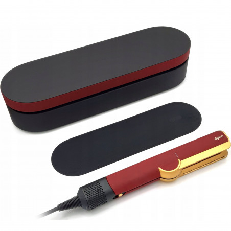 Преса за коса Dyson HT01 Airstrait RdVe/Gd 596931-01, 1600W, Маx 140C, Йонизация, 6 нива на темп, Щадяща косата, Медно покритие, LCD дисплей, Червено кадифе/златист