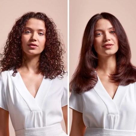 Преса за коса Dyson HT01 Airstrait RdVe/Gd 596931-01, 1600W, Маx 140C, Йонизация, 6 нива на темп, Щадяща косата, Медно покритие, LCD дисплей, Червено кадифе/златист