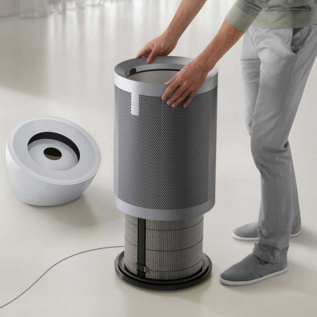 Пречиствател за въздух Dyson Purifier Big+Quiet Formaldehyde BP02 304511-01, 50W, 100 м2, 90 l/s, 10 скорости, 2 въздушни потока, LCD дисплей, Тиха работа, Бял/сребрист