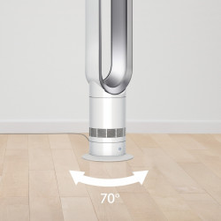 Въздушен охладител Dyson Cool™ AM07 300912-01, 56W, 500 l/s, 10 скорости, Air Multiplier™, Осцилация 70°, Таймер, Бял/сребрист