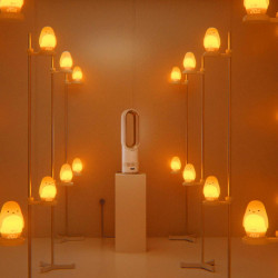 Уред за отопление и охлаждане 2в1 Dyson AM15 Hot+Cool 586340-01, 35 м2, 10 скорости, Осцилация 70°, LCD дисплей, Защита при преобръщане, Air Multiplier™, Бял/сребрист