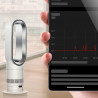 Уред за отопление и охлаждане 2в1 Dyson AM15 Hot+Cool 586340-01, 35 м2, 10 скорости, Осцилация 70°, LCD дисплей, Защита при преобръщане, Air Multiplier™, Бял/сребрист