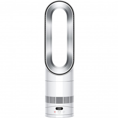 Уред за отопление и охлаждане 2в1 Dyson AM15 Hot+Cool 586340-01, 35 м2, 10 скорости, Осцилация 70°, LCD дисплей, Защита при преобръщане, Air Multiplier™, Бял/сребрист