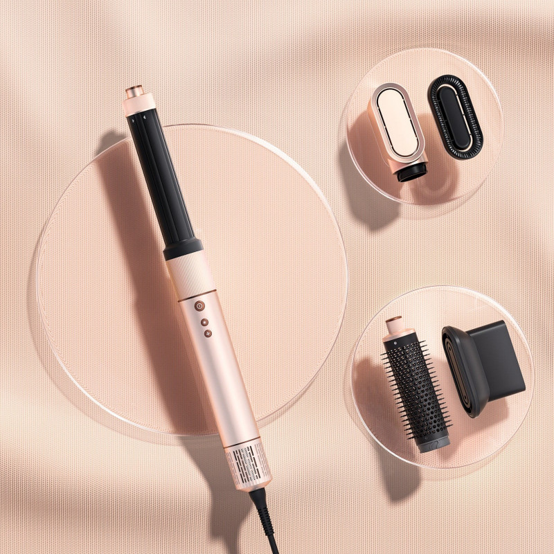 Четка за сушене и стилизиране/мултистайлър 6в1 Jimmy HF9 Pro, 1300W, 110000 об/мин, 23 м/с, 3 скорости, Интелигентен темп сензор, Розов