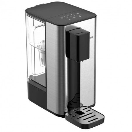 Диспенсър за филтриране и загряване на вода Philips ADD5906S/10, 2200W, 2.2 л, 5-38°C, Micro X-Clean Softening+, Инокс/черен