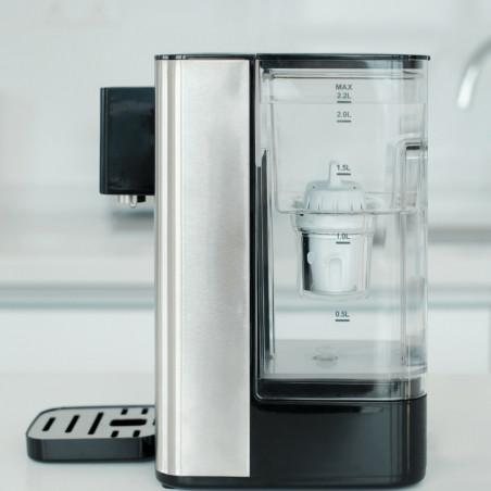 Диспенсър за филтриране и загряване на вода Philips ADD5906S/10, 2200W, 2.2 л, 5-38°C, Micro X-Clean Softening+, Инокс/черен
