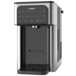 Диспенсър за филтриране и загряване на вода Philips ADD5980S/10, 2200W, 0.6 bar, 2.8 л, Micro X-Clean, 5-30°C, Без BPA, Инокс/черен